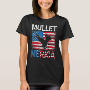Camiseta Mullet Merica Egale Bandera Estadounidense Patriót