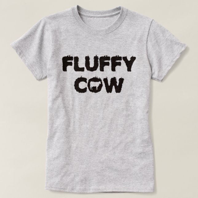 Camiseta mullida de la vaca (Diseño del anverso)
