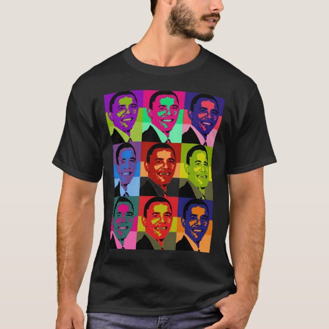 Camiseta Multi de Barack Obama coloreada (Anverso)