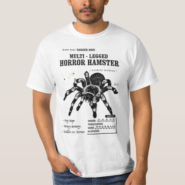 Camiseta Multi-Legged Horror Hamster Funny Tarantula graphi (Anverso)