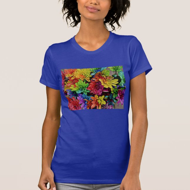 Camiseta multicolor con flores (Lapis) (Anverso)