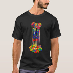 Camiseta Multicolor De Elefante Divertido Y Sabio