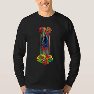 Camiseta Multicolor De Elefante Divertido Y Sabio