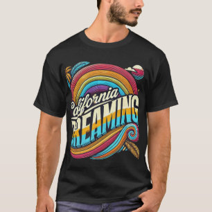Camiseta Multicolor de Gradiente de California.