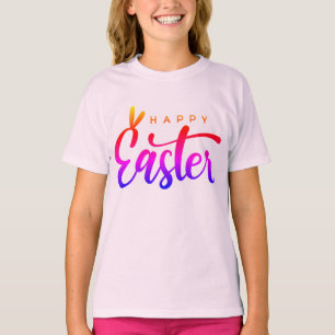 Camiseta Multicolor feliz de Pascua