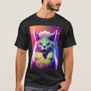 Camiseta Multicolor Pastel Rosa Púrpura Azul Gato Gatito Fo