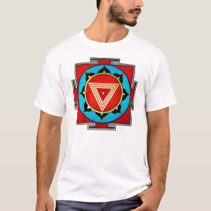 Camiseta multicolora blanca de Kali Yantra