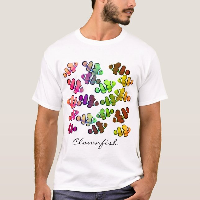Camiseta multicolora de la escuela de Clownfish (Anverso)