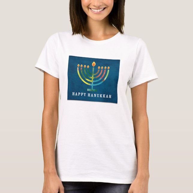 Camiseta MulticolorHappy Hanukkah (Anverso)