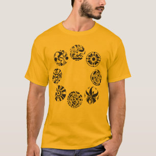 Camiseta múltiple del adulto de los símbolos de