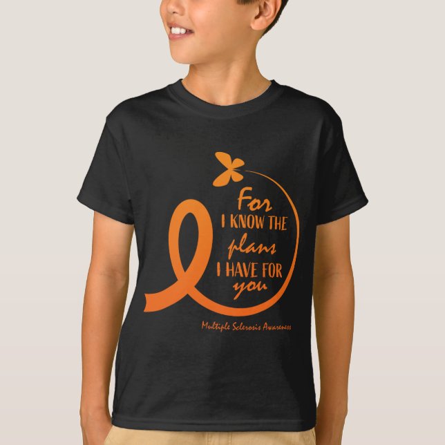 Camiseta Múltiple entrega de conciencia sobre la esclerosis (Anverso)