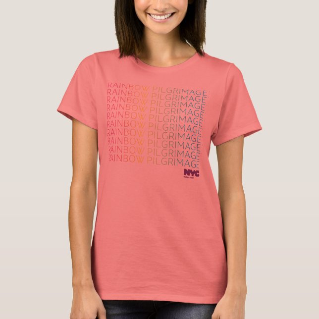 Camiseta Múltiple peregrinación del arcoiris (Anverso)