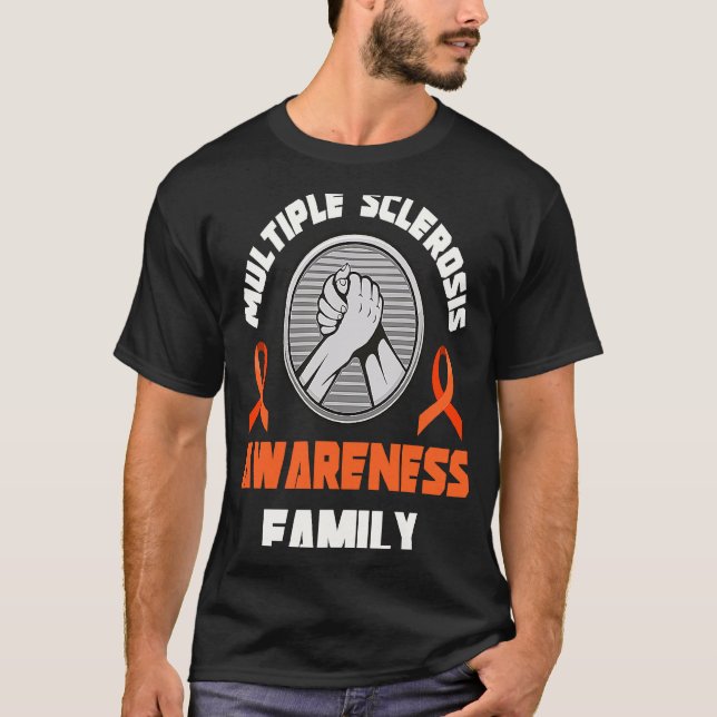 Camiseta Multiple Sclerosis Awareness Family MS Warrior Tea (Anverso)