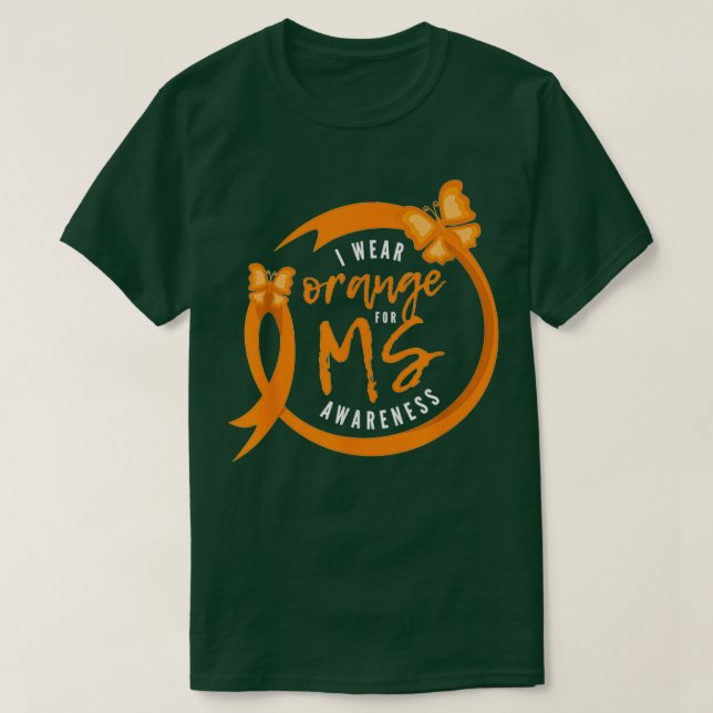 Camiseta Multiple Sclerosis Awareness I MS Wear Orange (Diseño del anverso)