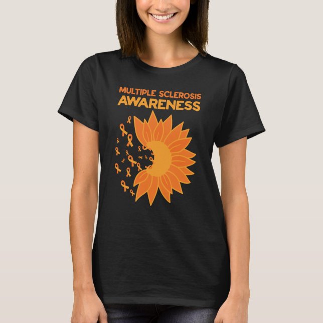 Camiseta Multiple Sclerosis Awareness Month Orange Ribbon a (Anverso)