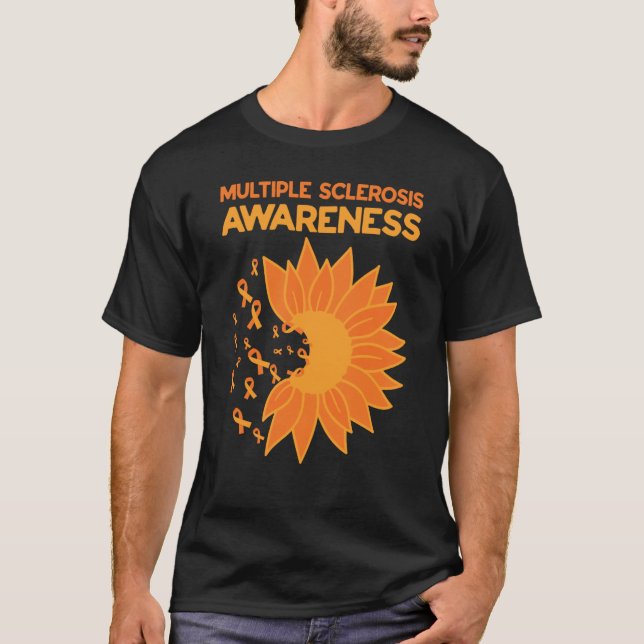 Camiseta Multiple Sclerosis Awareness Month Orange Ribbon a (Anverso)