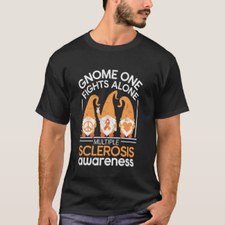 Camiseta Multiple Sclerosis Gnome One Fights Alone MS Aware