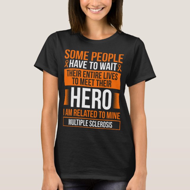 Camiseta Multiple Sclerosis Ribbon MS Warrior Survivor (Anverso)