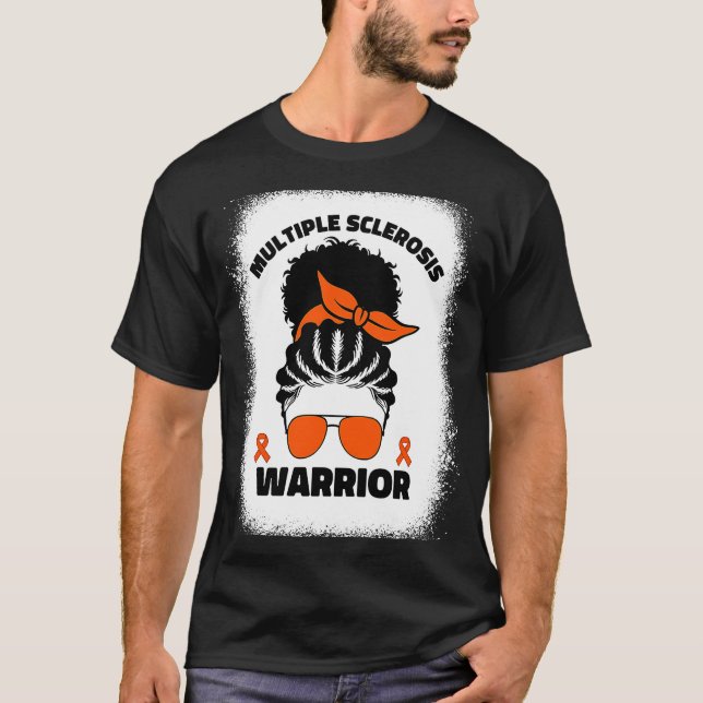 Camiseta Multiple Sclerosis Warrior For Afro Black Women Ms (Anverso)