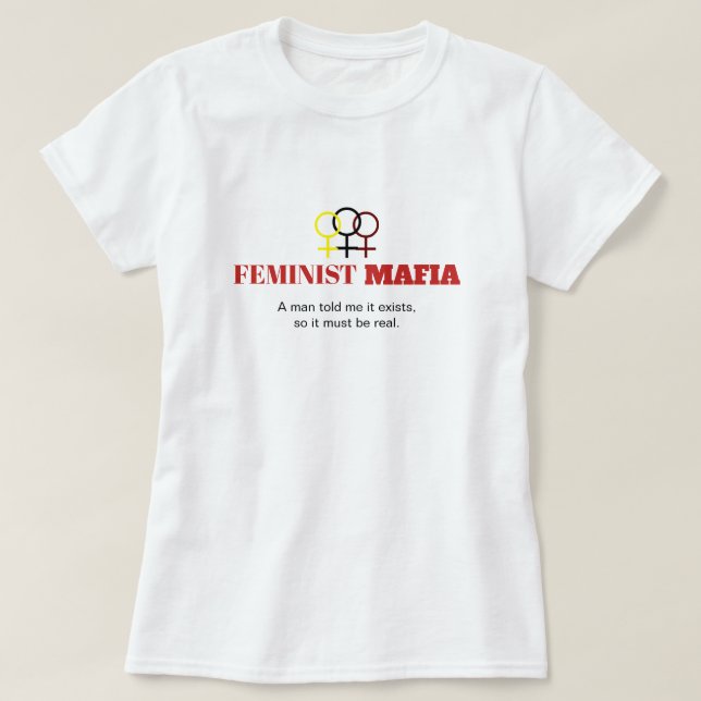 Camiseta Múltiple símbolo femenino antisexismo de mafia fem (Diseño del anverso)