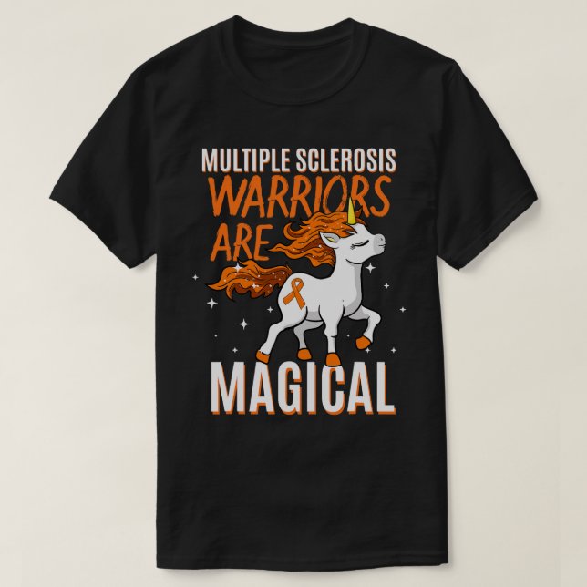 Camiseta Múltiples Guerreros de Esclerosis Naranja Magico U (Diseño del anverso)