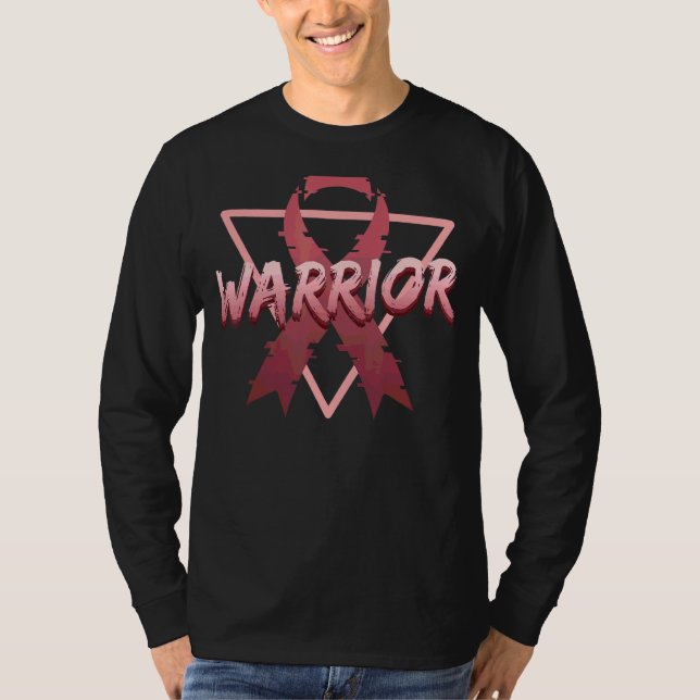 Camiseta Múltiples mielomas Awareness Warrior Vaporwave Aes (Anverso)