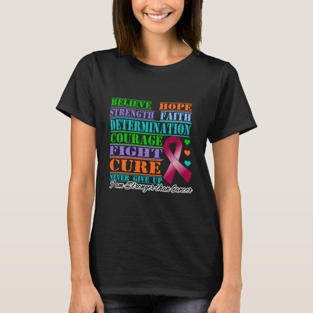 Camiseta Múltiples mielomas Creen Determinación de la Fuerz (Anverso)