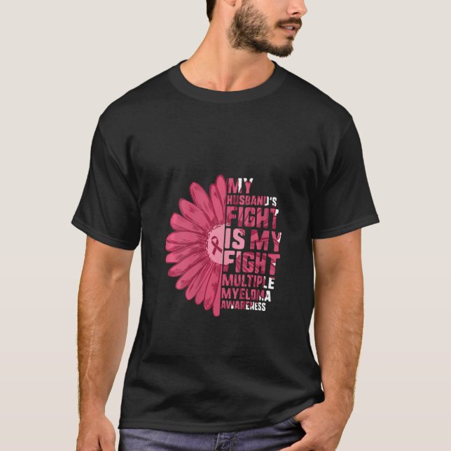 Camiseta Múltiples mielomas La lucha de mi marido es mi F (Anverso)
