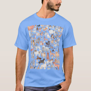 Camiseta Múltiples razas de perros para mascotas, chicos ad