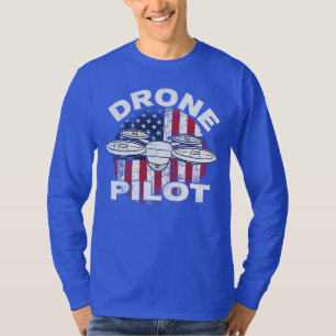Camiseta Multirotor piloto de drones Bandera Cuadcopter Ame