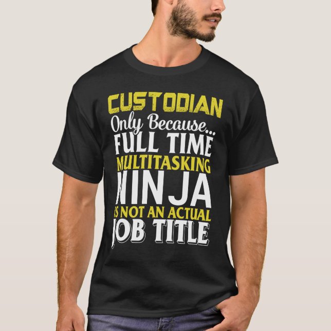 Camiseta Multitarea de valoración de Janitor Custodio Escol (Anverso)