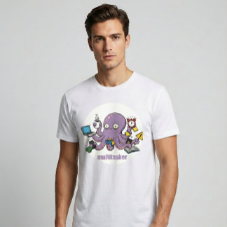 Camiseta Multitarea – Pulpo Caótico Divertido Humor Oscuro 
