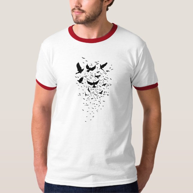Camiseta Multitud de pájaros (Anverso)