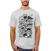 Multitud de Personajes de Dibujos Animados Excéntr