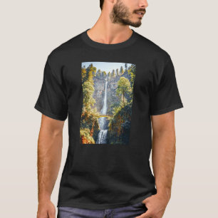 Camiseta Multnomah Falls-Portland Oregon-Travel Photography