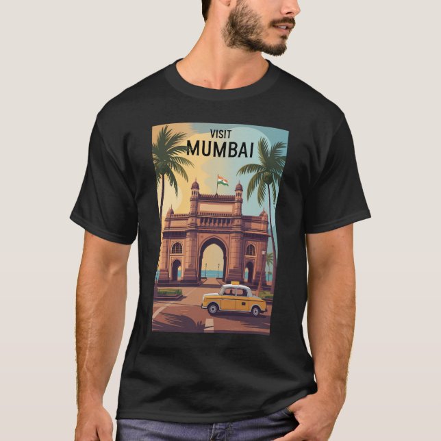 Camiseta Mumbai India Gateway of India Ilustracion Travel (Anverso)