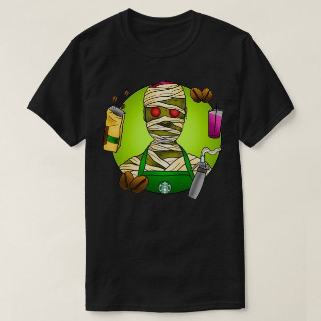 Camiseta Mummy barista (Diseño del anverso)