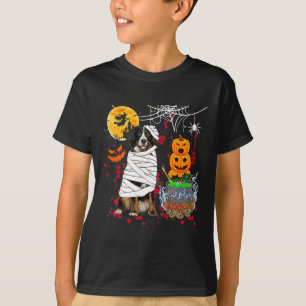 Camiseta Mummy Bernese Mountain Dog Halloween Dog Scary Pum
