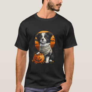 Camiseta Mummy Border Collie Pumpkin Scary Perro Halloween