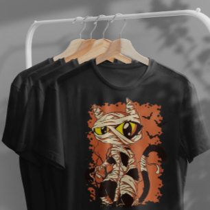 Camiseta Mummy Cat Funny Personalizado Halloween