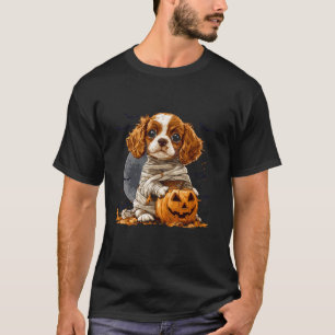 Camiseta Mummy Cavalier King Charles Spaniel Calabaza Scary