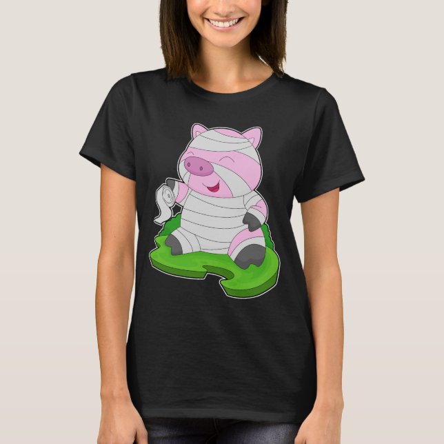 Camiseta Mummy de Pig Halloween (Anverso)