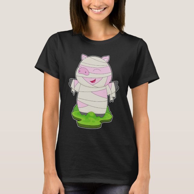Camiseta Mummy de Pig Halloween (Anverso)