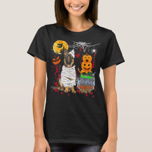 Camiseta Mummy German Shepherd Dog Halloween Perro Scary Pu
