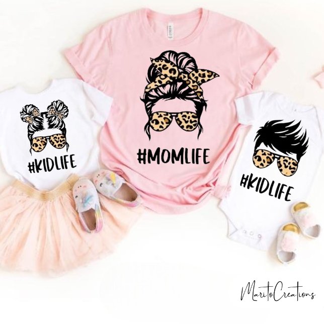 Camiseta Mummy leopard t-shirt to wear with your children (Subido por el creador)
