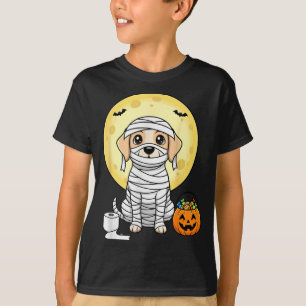 Camiseta Mummy Perrito Lindo Halloween Luna Llena Cachorro
