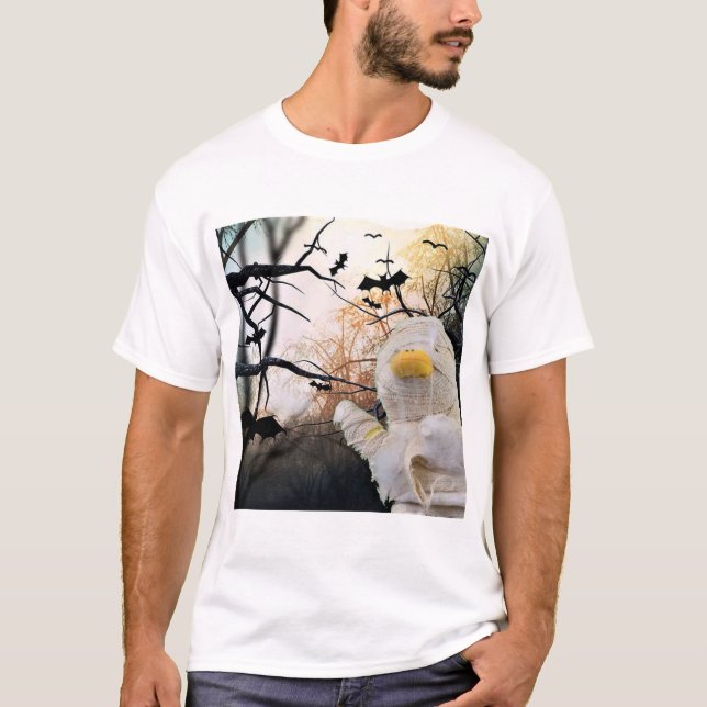 Camiseta Mummy y Murciélagos Halloween (Anverso)