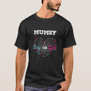Camiseta Mumsy Revelación del Sexo del Bebé Niño o Niña Duc