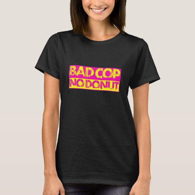 Camiseta Mún poli, ningún buñuelo - rosa y amarillo (Anverso)