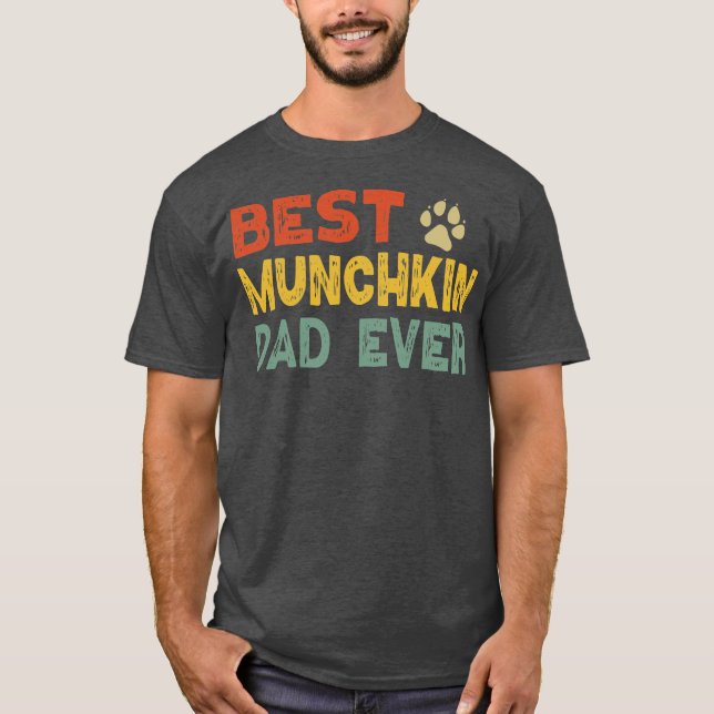 Camiseta Munchkin Cat Dad Owner Breeder Lover Kitten  (Anverso)